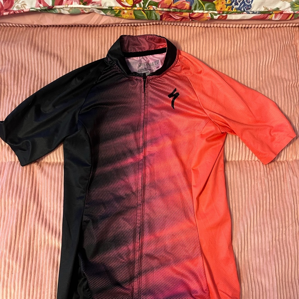 Specialized Black to Coral Gradient Short-Sleeve Cycling Jersey